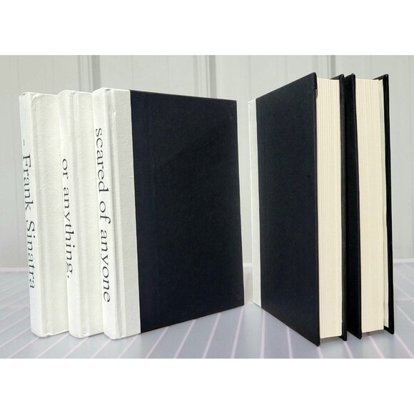 Frank Sinatra Never Be Scared Binding Print Quote 5 Movable Book Home Decor Set - Picture 3 of 6